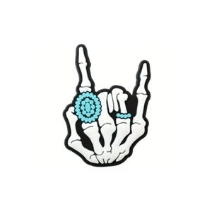 Turquoise Skeleton Rock Hands Straw Topper